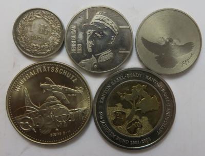 Schweiz (5 Stk.) - Coins and medals