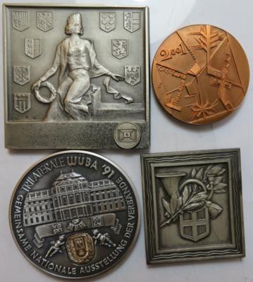 Philatelie (4 Stk., davon 1 AR) - Münzen und Medaillen