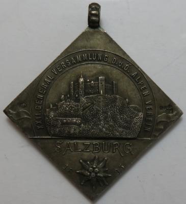 Salzburg, Generalversammlung des Alpenvereins - Münzen und Medaillen