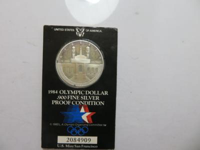 U. S. A.- Olympische Spiele - Münzen und Medaillen