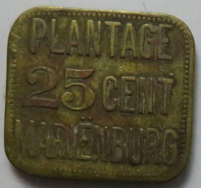 Suriname Plantage Marienburg 1880/1890 - Münzen und Medaillen