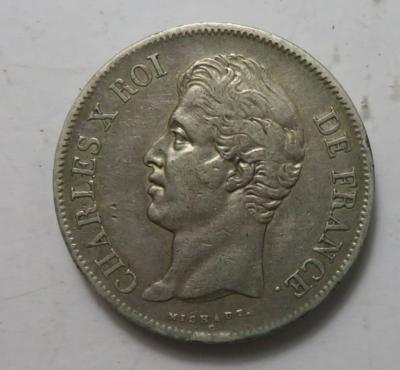 Frankreich, Karl X. 1824-1830 - Münzen und Medaillen