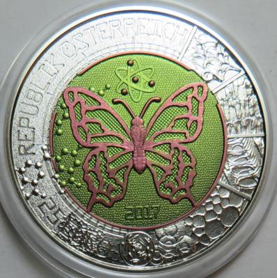 Bimetall Niobmünze Mikrokosmos - Münzen und Medaillen
