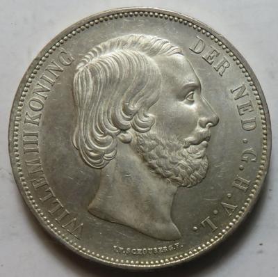 Niederlande, Wilhelm III. 1849-1890 - Münzen und Medaillen