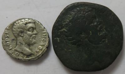Clodius Albinus 195-197 (2 Stk., davon 1 AR) - Monete e medaglie
