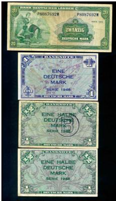 Papiergeld BRD (4 Stk.) - Monete e medaglie
