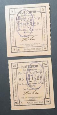 Aschach an der Steyer (2 Notgeldscheine) - Coins and medals