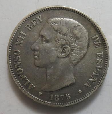 Spanien, Alfons XII. - Münzen und Medaillen