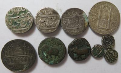 Indien (7 AR + 3 AE) - Coins and medals
