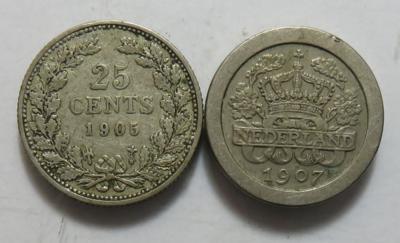 Niederlande (ca. 18 Stk., davon ca. 3 AR) - Coins and medals