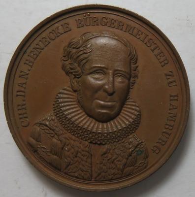 Hamburg, Tod des Bürgermeisters Chr. D. Benecke - Mince a medaile