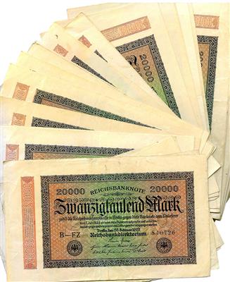 20.000 Mark Reichsbanknote vom 20.2.1923 - Mince a medaile