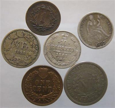 (6 Stk. Kleinmünzen) Schweiz - Monete e medaglie