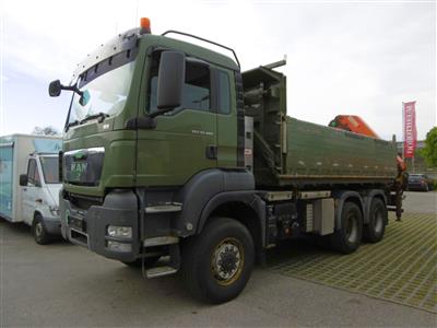 LKW "MAN TGS 33.480 6 x 6" BL (Euro 5) mit Heckladekran "Palfinger PK20002", - Fahrzeuge und Technik