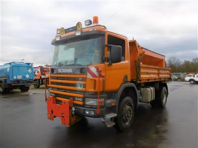 LKW "Scania P114 CB 4 x 4 HA340" mit Aufsatzstreuer, - Fahrzeuge und Technik