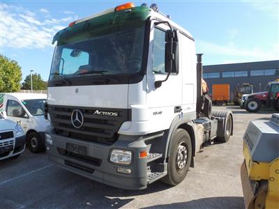 Sattelzugmaschine Mercedes Benz Actros 1848 LS" mit Frontladekran "Palfinger PK23002", - Fahrzeuge und Technik