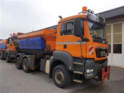 LKW "MAN TGS 28.400 6 x 4-4 BL Automatik" mit Aufsatzstreuer "Schmidt Stratos S70-42", - Fahrzeuge & Technik ASFINAG