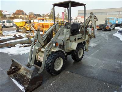 Selbstfahrende Arbeitsmaschine (Front- und Tieflöffelbagger) "Baraldi FB402", - Macchine e apparecchi tecnici