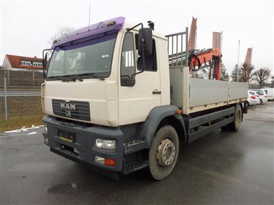 LKW "MAN LE 18.220 4 x 2 BB" mit Heckladekran "Palfinger PK 11502" - Fahrzeuge und Technik