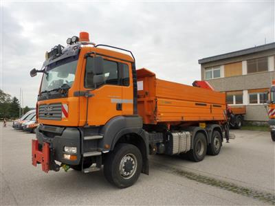 LKW "MAN TGA 28.400 6 x 4-4 BL Automatik" mit Heckladekran "Palfinger PK23002", - Fahrzeuge & Technik ASFINAG