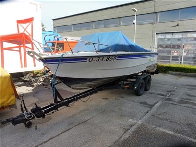 Motorboot "KMS-V 21 Day Cruiser" mit Anhänger "Lechner B3", - Motorová vozidla a technika