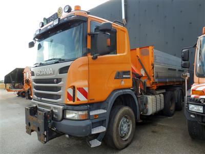 LKW "Scania G360 CB 6 x 4*4 HHA (Euro 5)" mit Frontladekran "Palfinger PK 111002", - Cars and vehicles