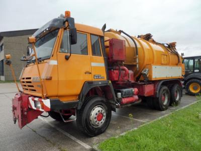 Selbstfahrende Arbeitsmaschine (Kanalspül- und Saugwagen) "Steyr 32S32/P38/6 x 6", - Cars and vehicles