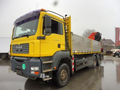 LKW "MAN TGA 33.480 6 x 4 BL" mit Heckladekran "Palfinger PK36002", - Fahrzeuge und Technik