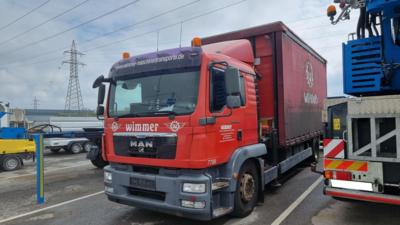 LKW "MAN TGM 18.340 4 x 2 LL" mit Frontladekran "Palfinger PK9002", - Fahrzeuge und Technik