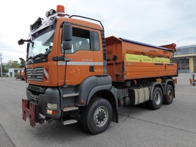 LKW "MAN TGA 28.400 6 x 4-4 BL Automatik" mit Aufsatzstreuer "Küpper-Weisser IMSSL E44070HFS", - Motorová vozidla a technika