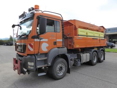 LKW "MAN TGS 33.400 6 x 4-4 BL Automatik" mit Aufsatzstreuer "Küpper-Weisser IMSSN E44070HFS", - Motorová vozidla a technika