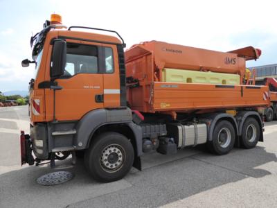 LKW "MAN TGS 33.400 6 x 4 BL Automatik" mit Aufsatzstreuer "Küpper-Weisser IMSSL E33570 HFS", - Motorová vozidla a technika