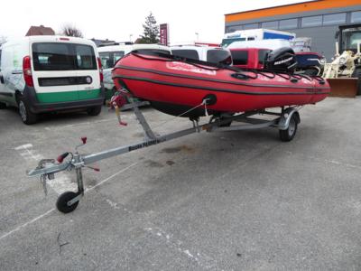 Schlauchboot auf Einachsanhänger "Harbeck 450A" - Cars and vehicles