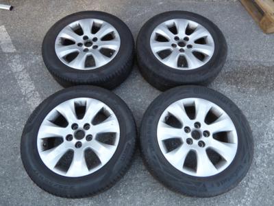 4 Sommerreifen "Pirelli/ Continental" auf Alufelgen, - Cars and vehicles