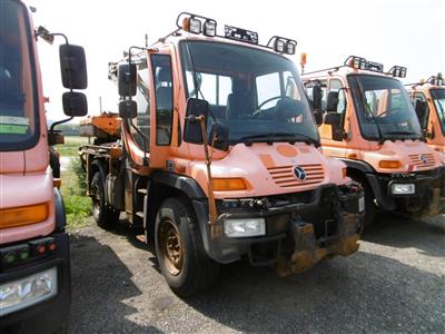 LKW 3-Seitenkipper "Unimog U300" mit Böschungsmäher Mulag, - Fahrzeuge und Technik Land NÖ