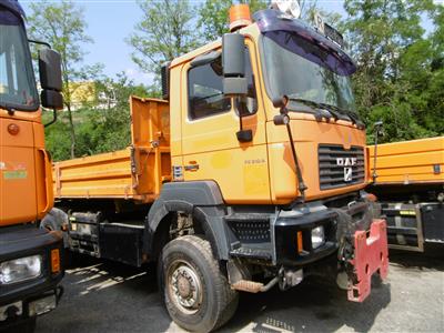 LKW "ÖAF 19.314 FALK-L", Anbauplatte, HD-Anlage, 3-Seitenkipper, - Macchine e apparecchi tecnici