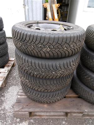 4 Winterreifen "Goodyear UG9 175/70 R14 inklusive Stahlfelgen", - Macchine e apparecchi tecnici