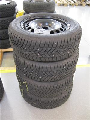 4 Stück Winterkompletträder "Goodyear Ultra Grip Performance 215/60R16 99H" auf Stahlfelgen, - Cars and vehicles