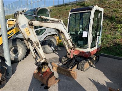 Gummi Kettenbagger "Takeuchi TB016" mit Planierschild und TL 600 mm, - Fahrzeuge und Technik