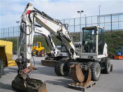 Mobilbagger "Terex TW85" mit 2 Tieflöffeln 30 cm/ 60 cm, schwenkbarer Böschungslöffel 160 cm, - Motorová vozidla a technika