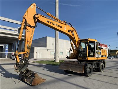 Radbagger "Hyundai 200 W-7 Rolex" mit verstellbarem Böschungslöffel 200 cm, - Fahrzeuge und Technik