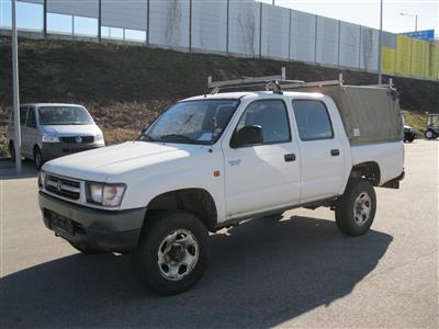 LKW "Toyota Hilux Doppelkabine 2.4 TD 4WD" mit Planenaufbau und Plane, - Cars and vehicles