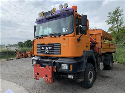 LKW "ÖAF 19.310 FALK" Dreiseitenkipper mit Mittelkran "Palfinger PK7501", - Fahrzeuge und Technik Land NÖ