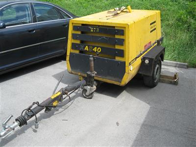 Kompressor "Atlas Copco XAS 40", - Fahrzeuge und Technik