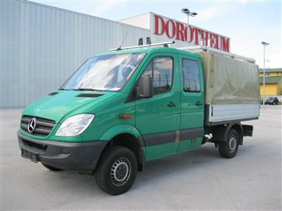 LKW "Mercedes-Benz Sprinter DK Pritsche 315 CDI 4 x 4 3.5t/3665 mm" mit Spriegel und Plane, - Fahrzeuge und Technik