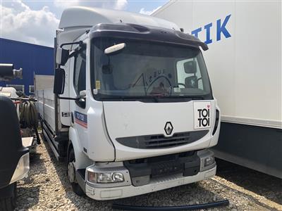 LKW "Renault Midlum 180.10B (Euro 3)" mit Pritschenaufbau und Ladebordwand "Dhollandia DHLM40", - Macchine e apparecchi tecnici