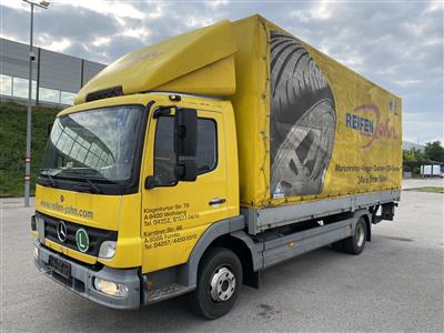 LKW "Mercedes-Benz Atego 1018" mit Ladebordwand, Spriegel und Planenaufbau, - Motorová vozidla a technika