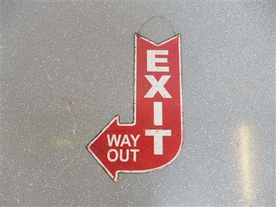 Blechschild "EXIT", - Fahrzeuge und Technik