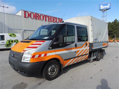 LKW "Ford Transit Doka Pritsche FT300M" mit Spriegel und Plane, - Cars and vehicles