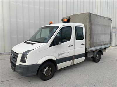 LKW "VW Crafter 35 Doka-Pritsche MR TD" mit Plane, - Fahrzeuge und Technik